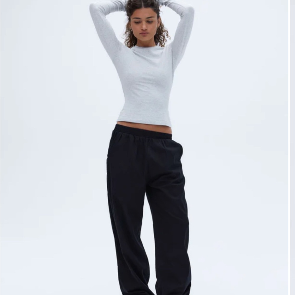 Adanola Cotton Pull on Pants - Black M